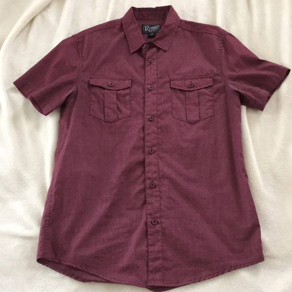 Burgundy Button Up from PacSun